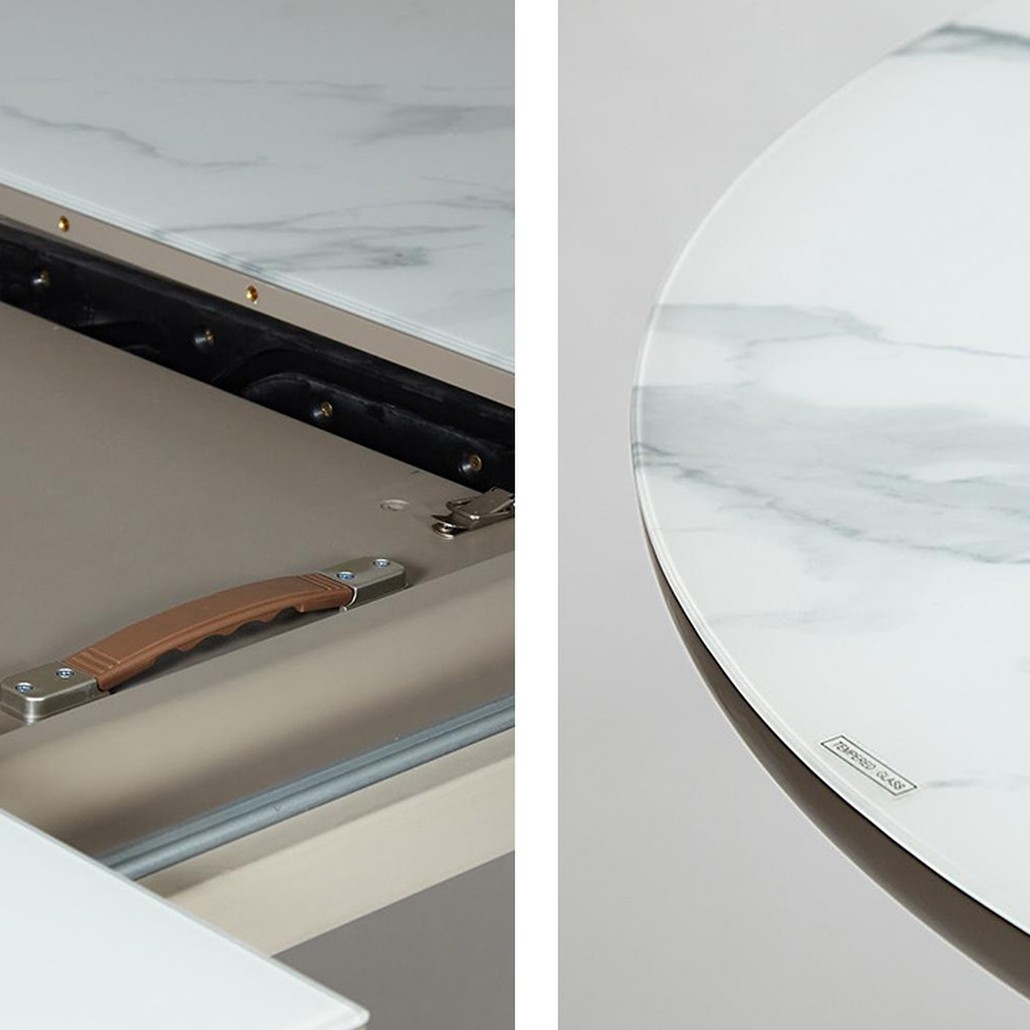 Стол раскладной White Marble