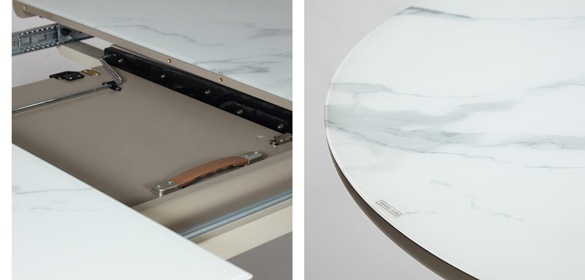 Стол раскладной White Marble