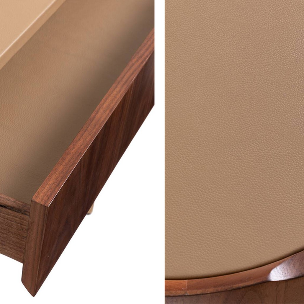 Стол-консоль Walnut and Leather