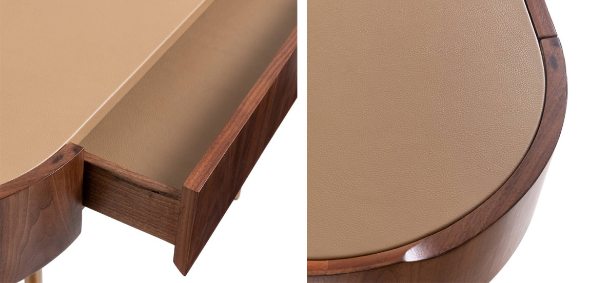 Стол-консоль Walnut and Leather
