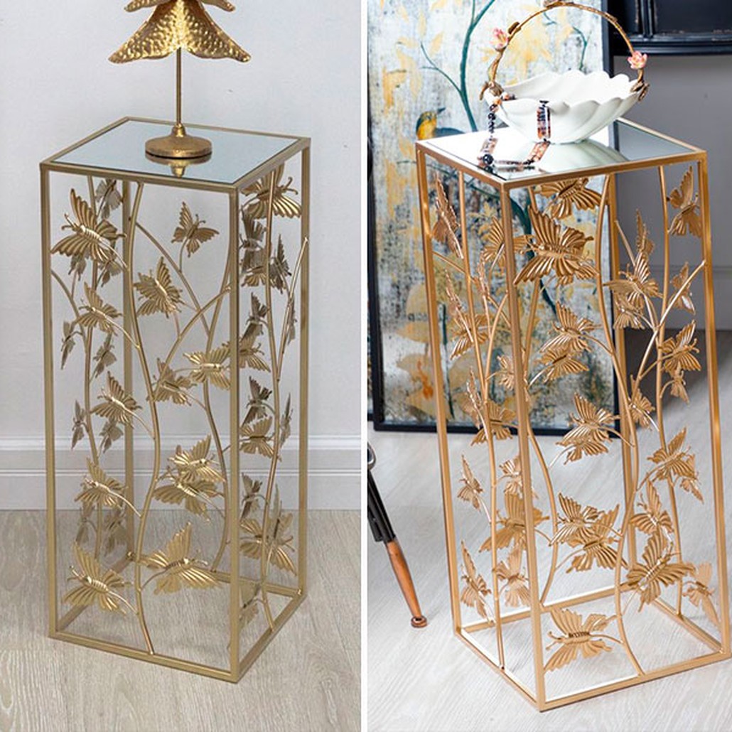 Столик высокий на металлическом основании Golden Butterflies