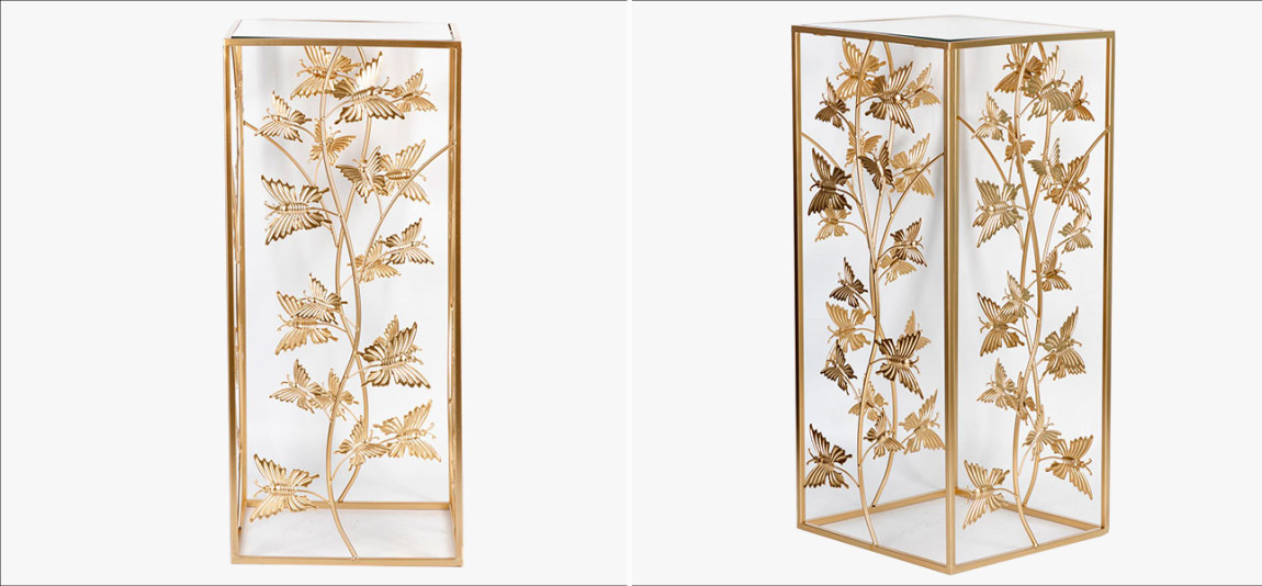 Столик высокий на металлическом основании Golden Butterflies
