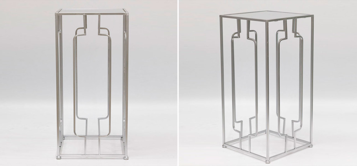 Столик высокий с серебряной основой Edison