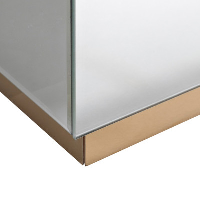 Столик журнальный зеркальный с золотым декором Gold Painted Mirror Table