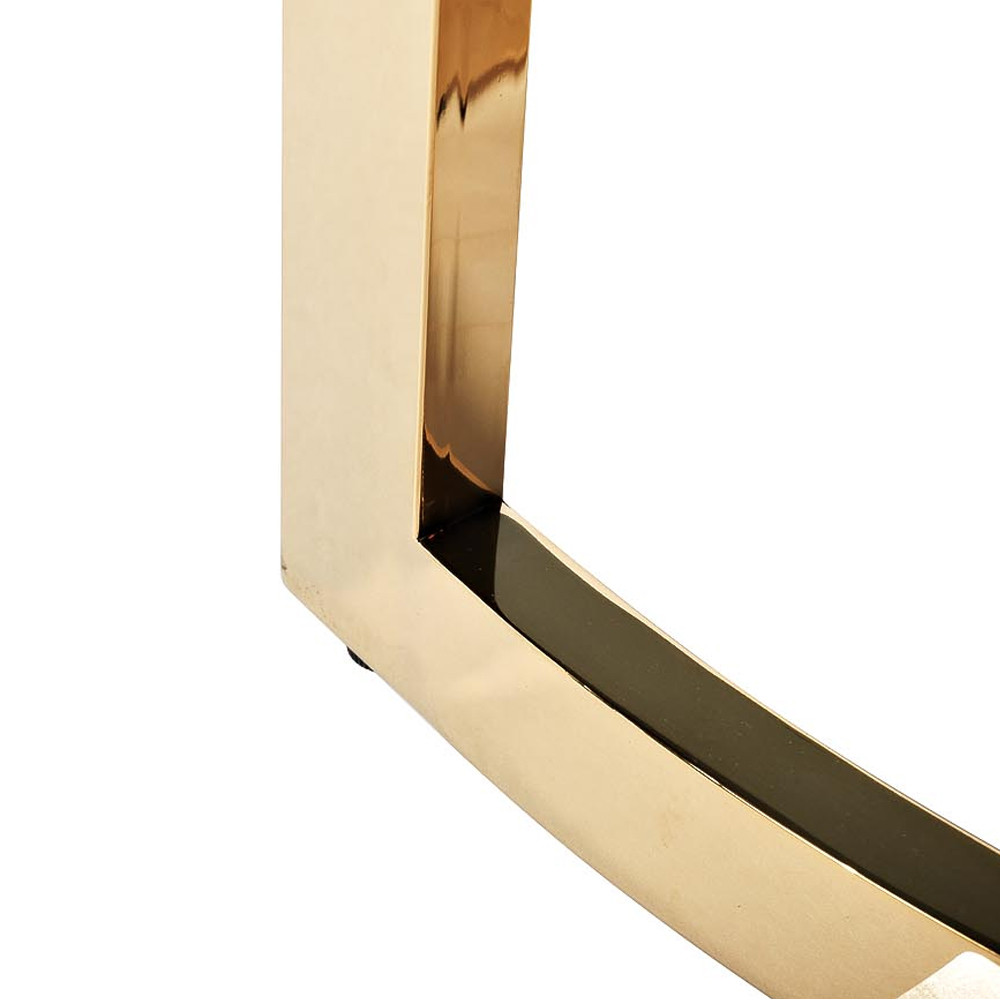 Столик журнальный золотой с темным стеклом Tastiness