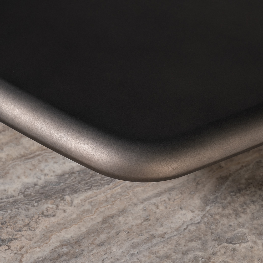 Столик журнальный квадратный  с полкой Sculptural Marble Accent с мрамором