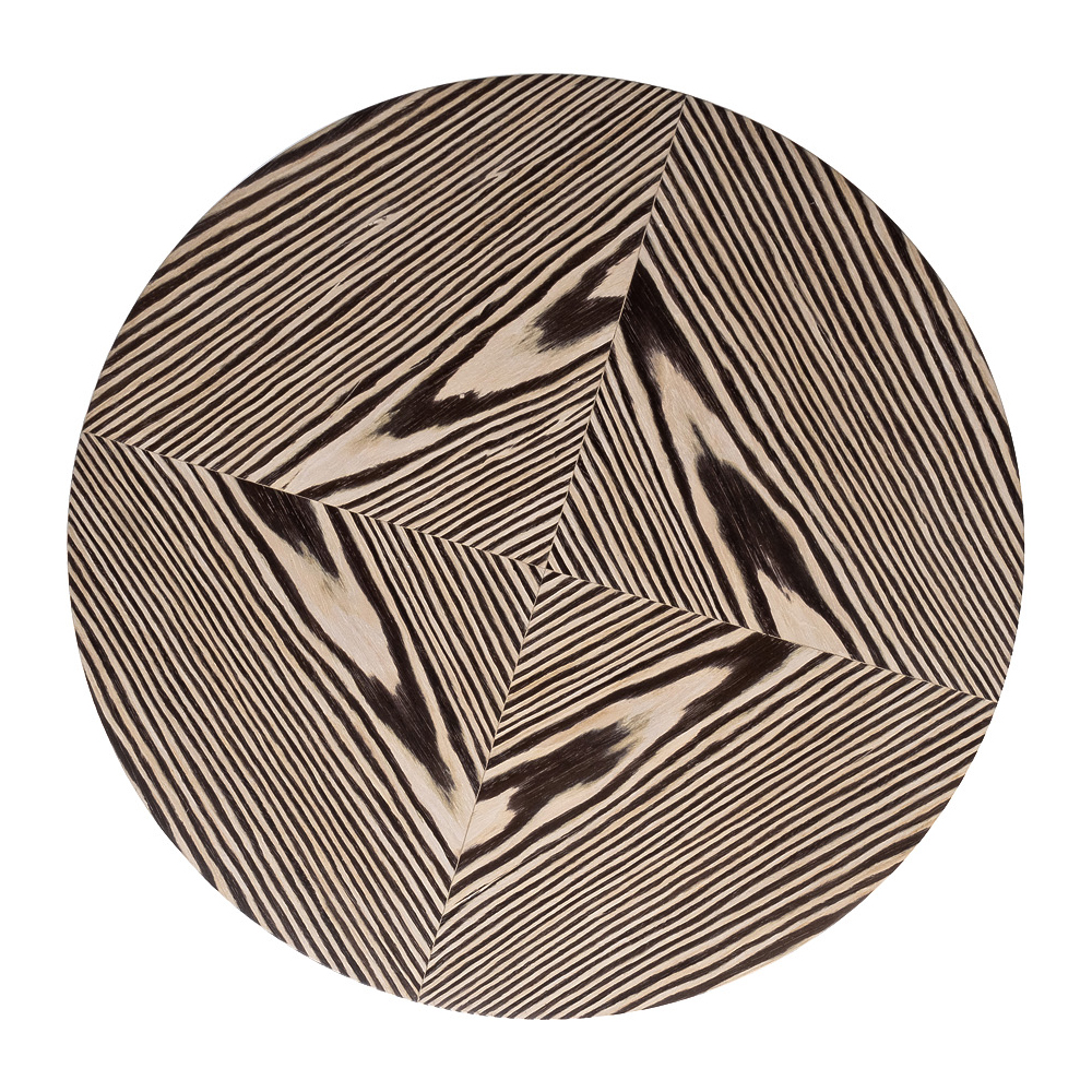 Столик журнальный круглый с полосатым узором Zebroids
