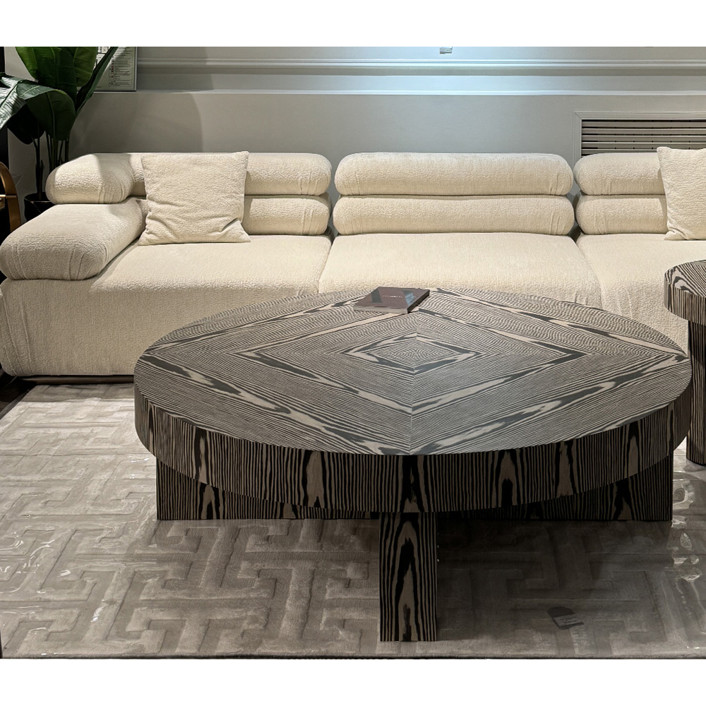 Столик журнальный круглый с полосатым узором Zebroids