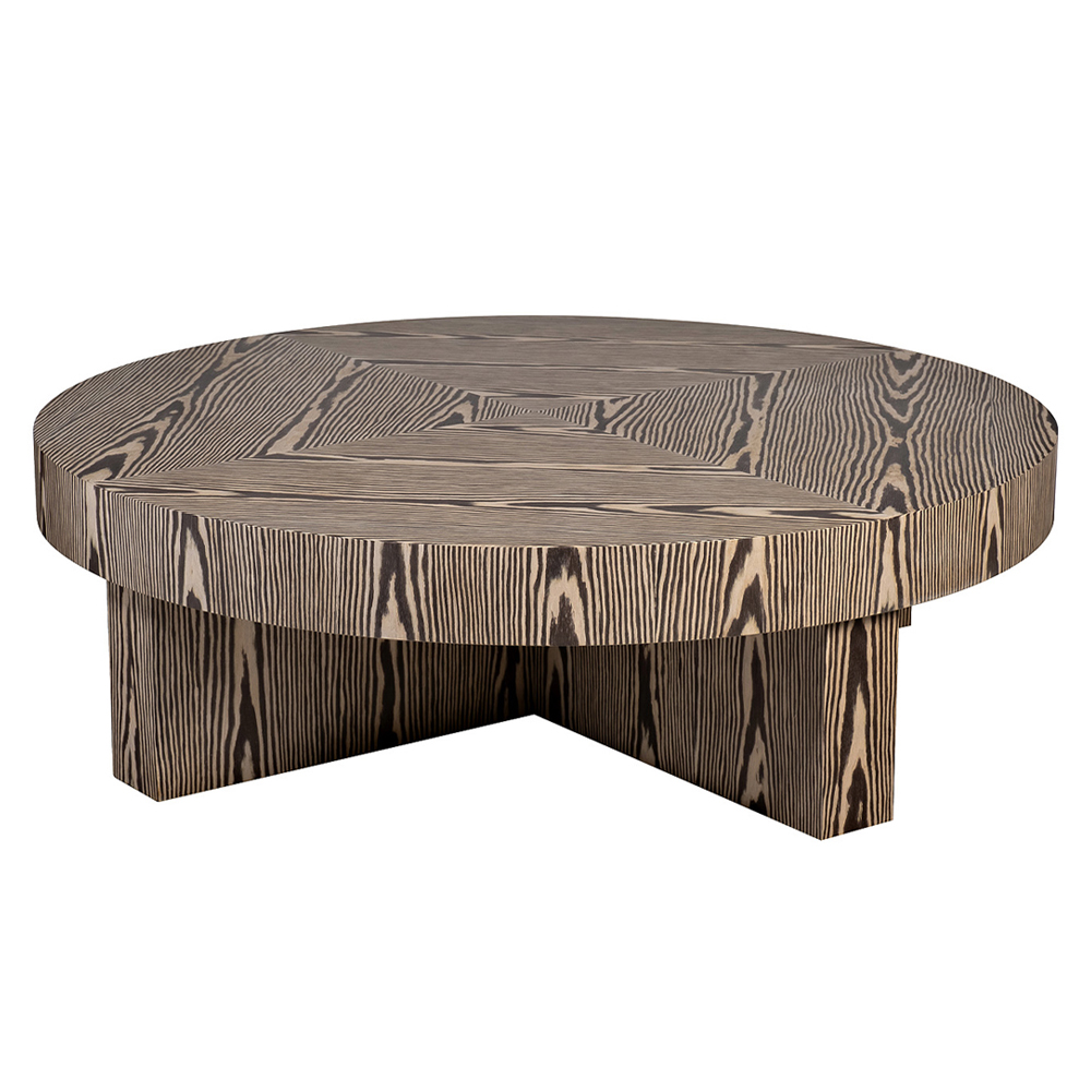 Столик журнальный круглый с полосатым узором Zebroids