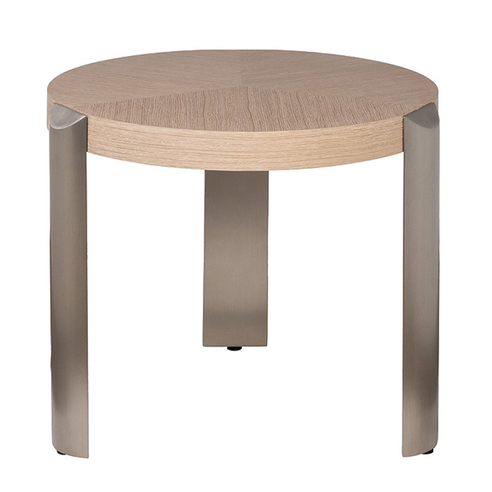 Столик журнальный круглый со светлым шпоном Light Veneer Table