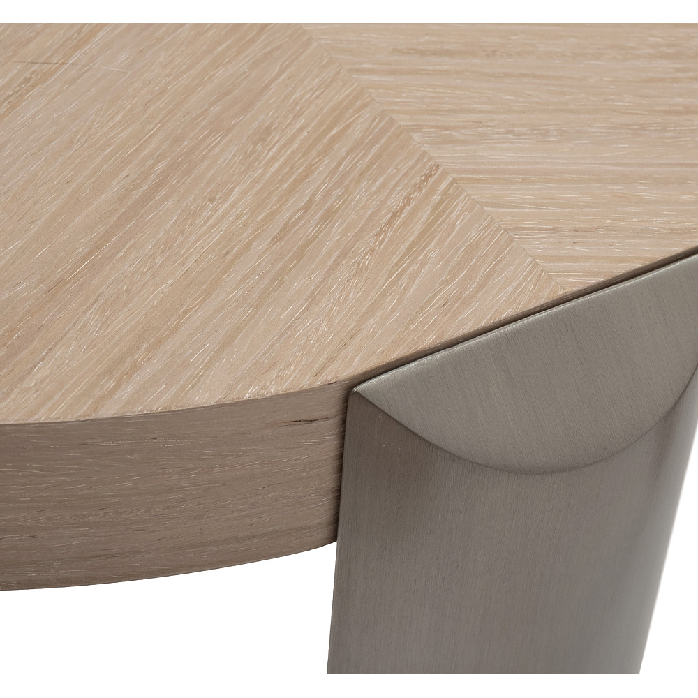 Столик журнальный круглый со светлым шпоном Light Veneer Table