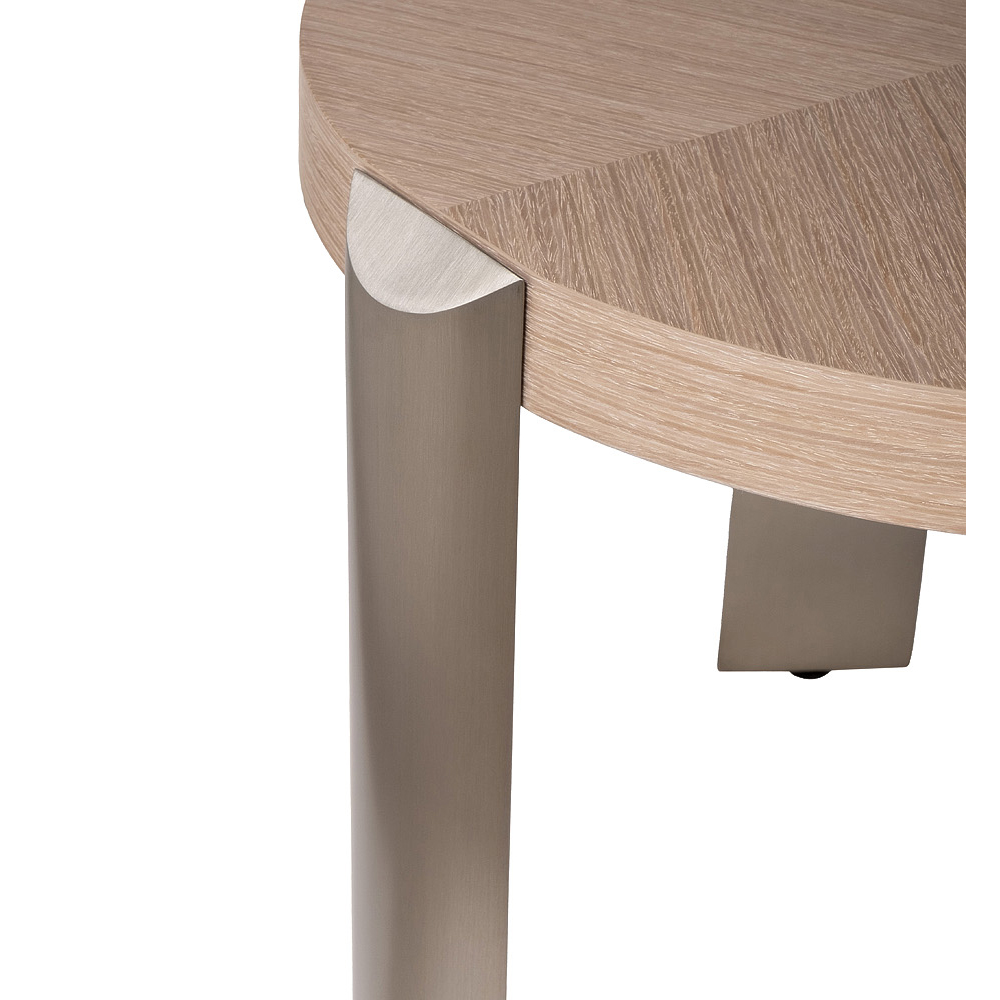 Столик журнальный круглый со светлым шпоном Light Veneer Table