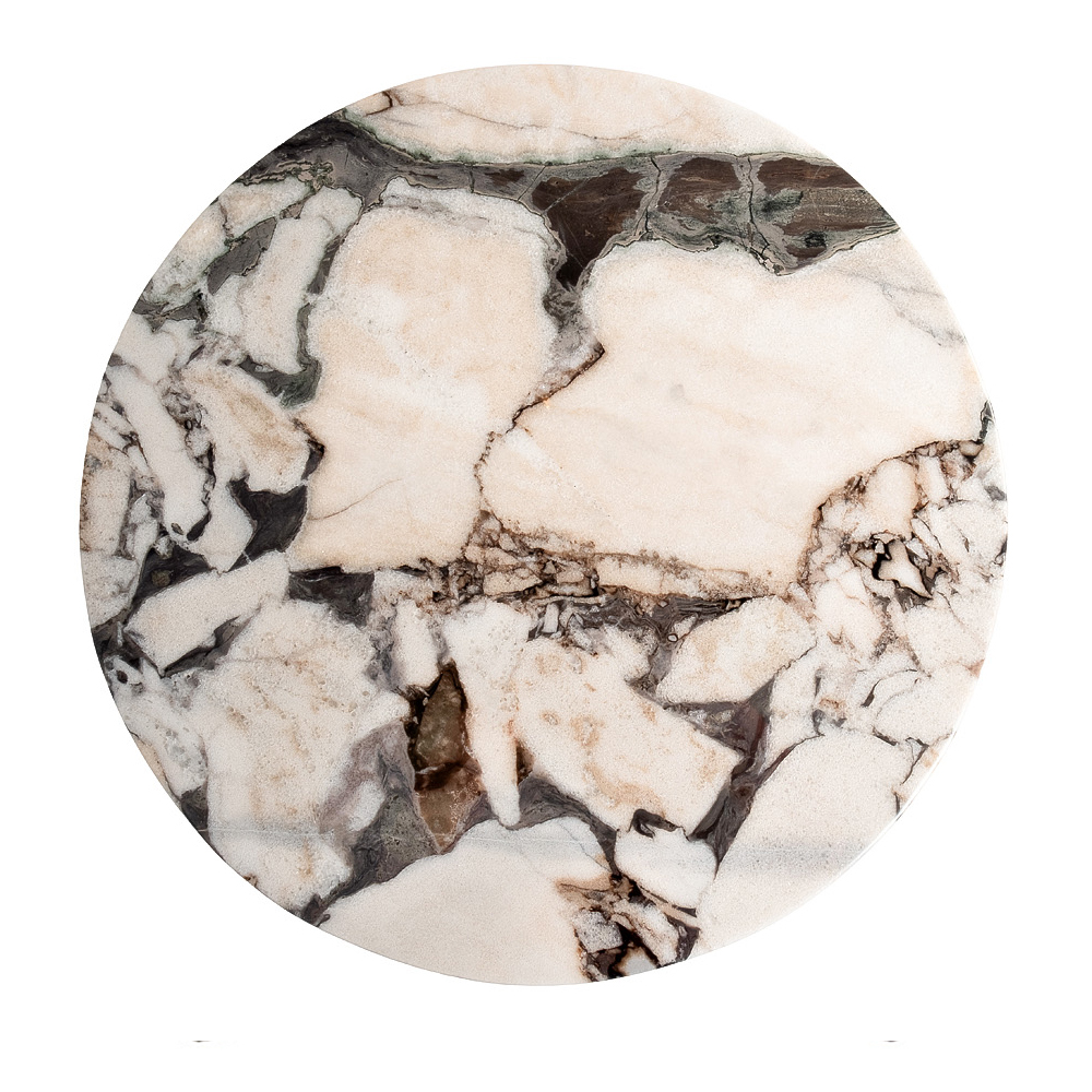 Столик журнальный с круглой мраморной столешницей Unique Stone Design