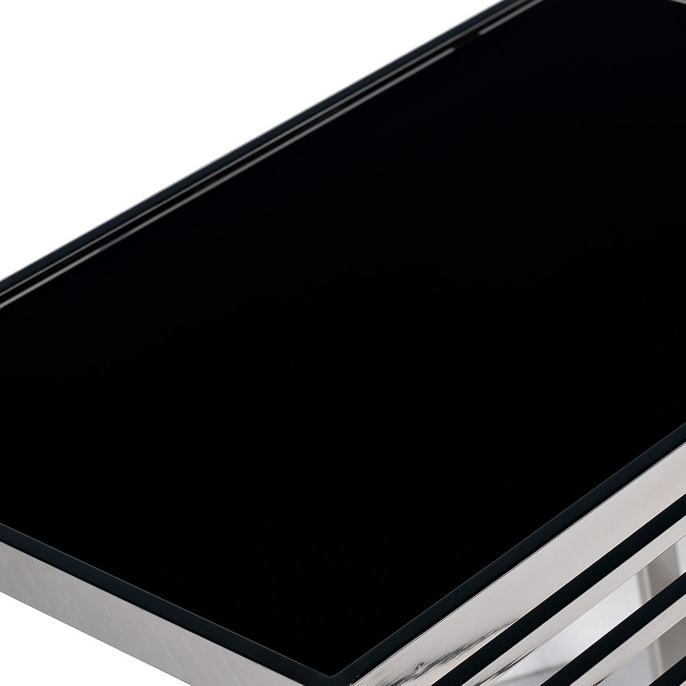 Столик журнальный с черной стеклянной столешницей Embodiment of Contemporary Art