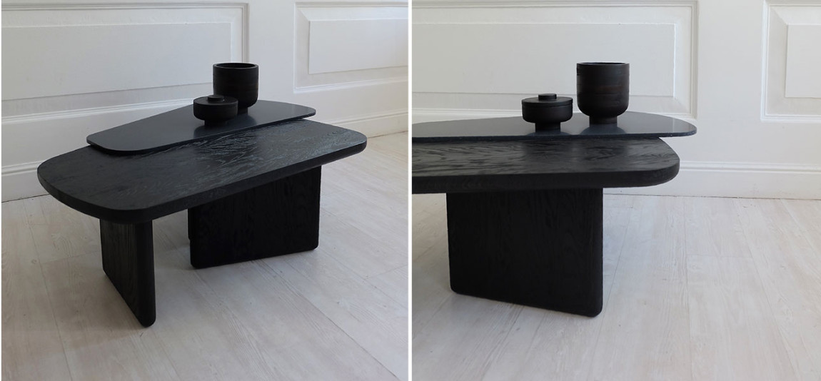 Столик журнальный черный мрамор Duncan