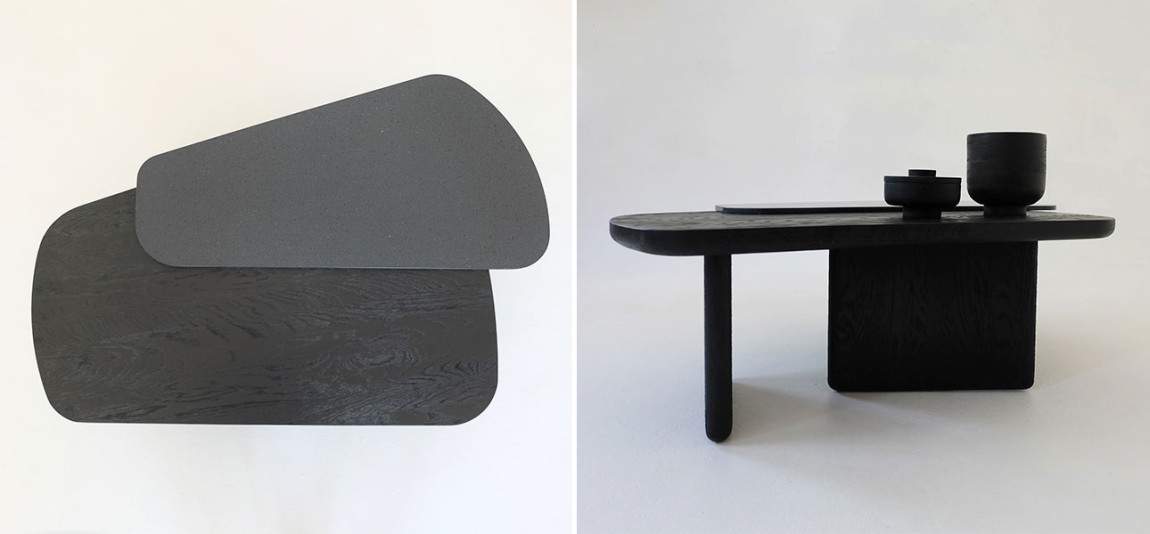 Столик журнальный черный мрамор Duncan