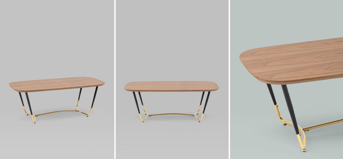 Столик кофейный Garland Collection деревянная столешница