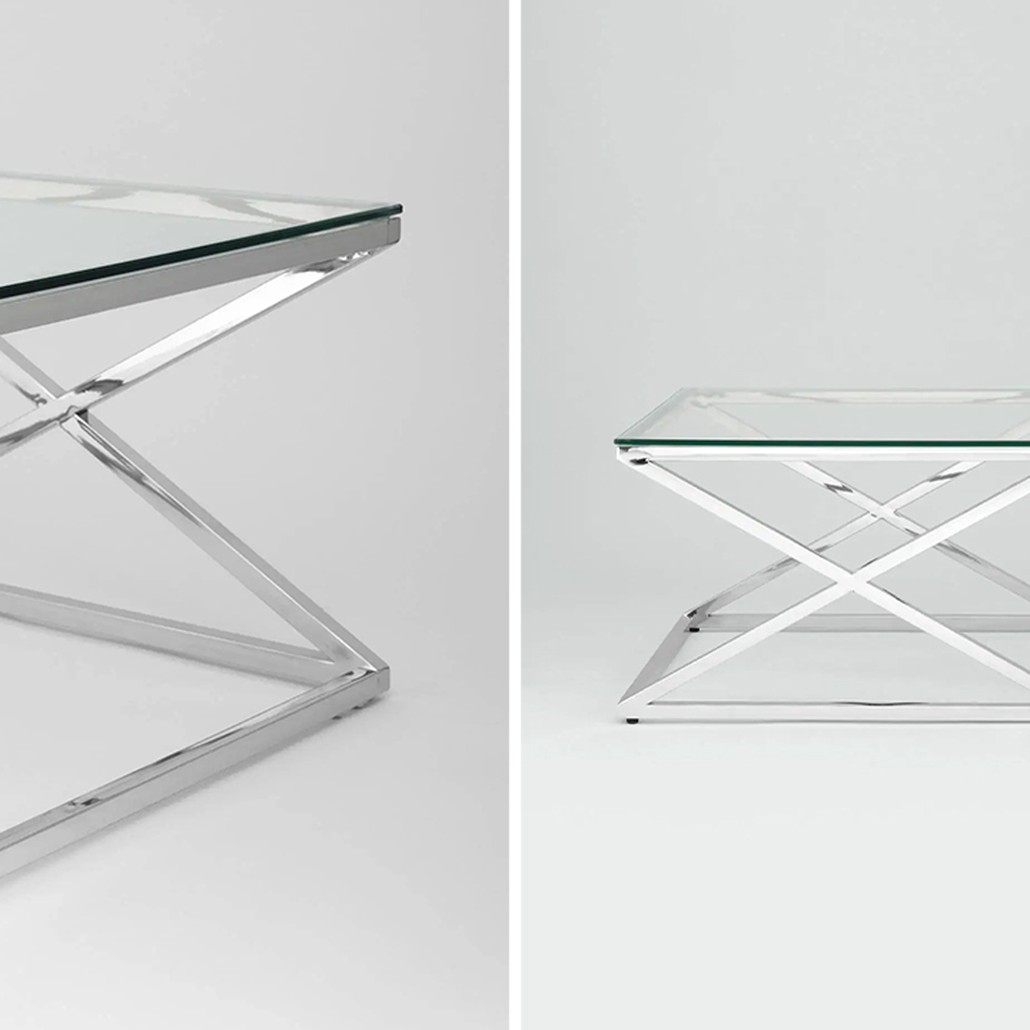 Столик кофейный Geometry Rhombus Silver