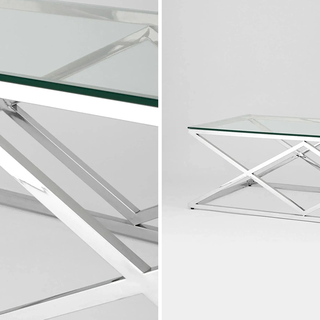 Столик кофейный Geometry Rhombus Silver
