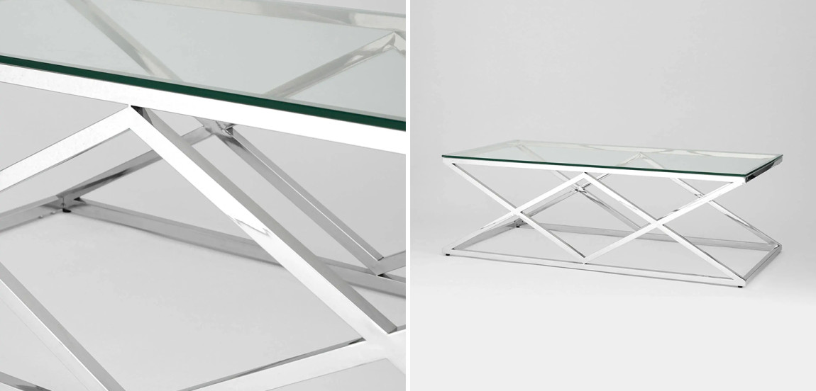 Столик кофейный Geometry Rhombus Silver