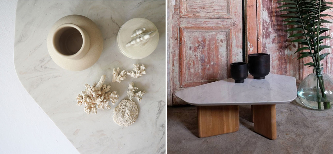 Столик кофейный белая столешница Duncan