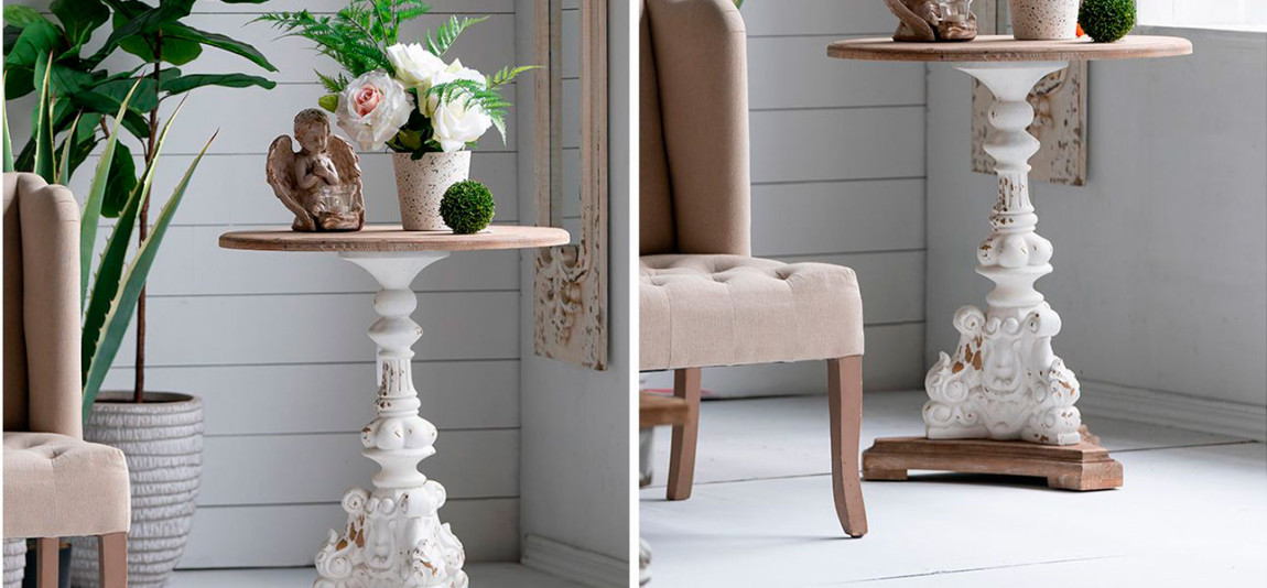 Столик круглый на резном основании Cecil