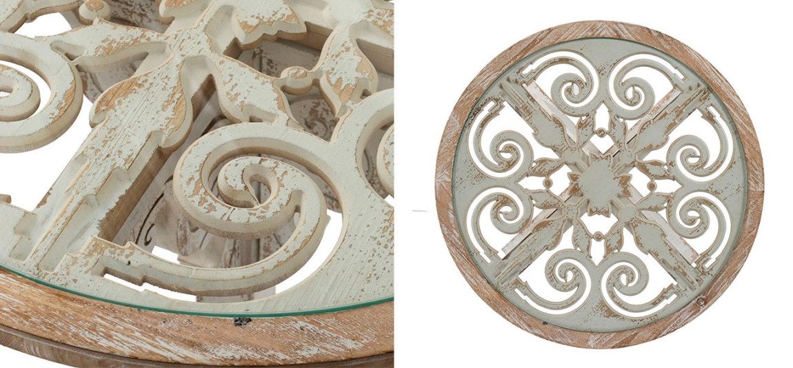 Столик круглый на резном пьедестале Olivia