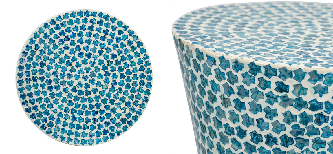 Столик круглый с инкрустацией Laura