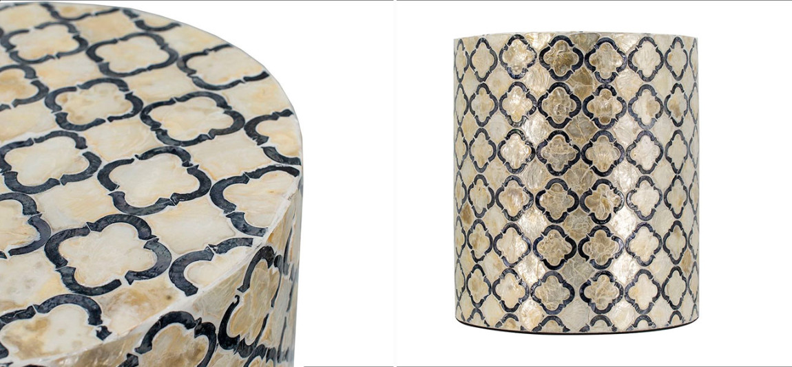 Столик круглый с инкрустацией мозаика Stella