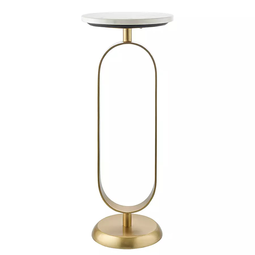 Столик приставной с овальным золотым основанием Oval Gold Base