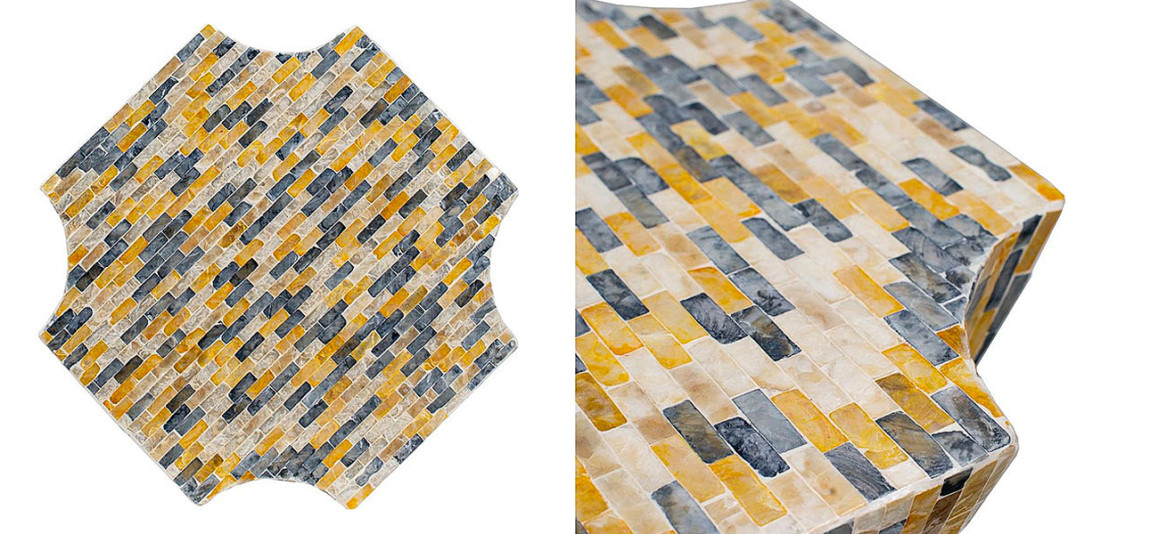 Столик с инкрустацией мозаика Nora