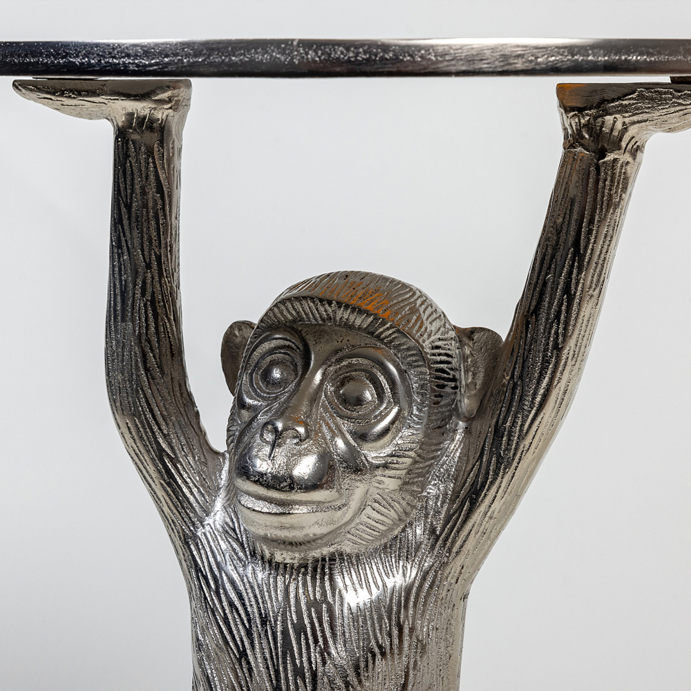 Столик с подстольем в виде обезьянки Bombay Nickel