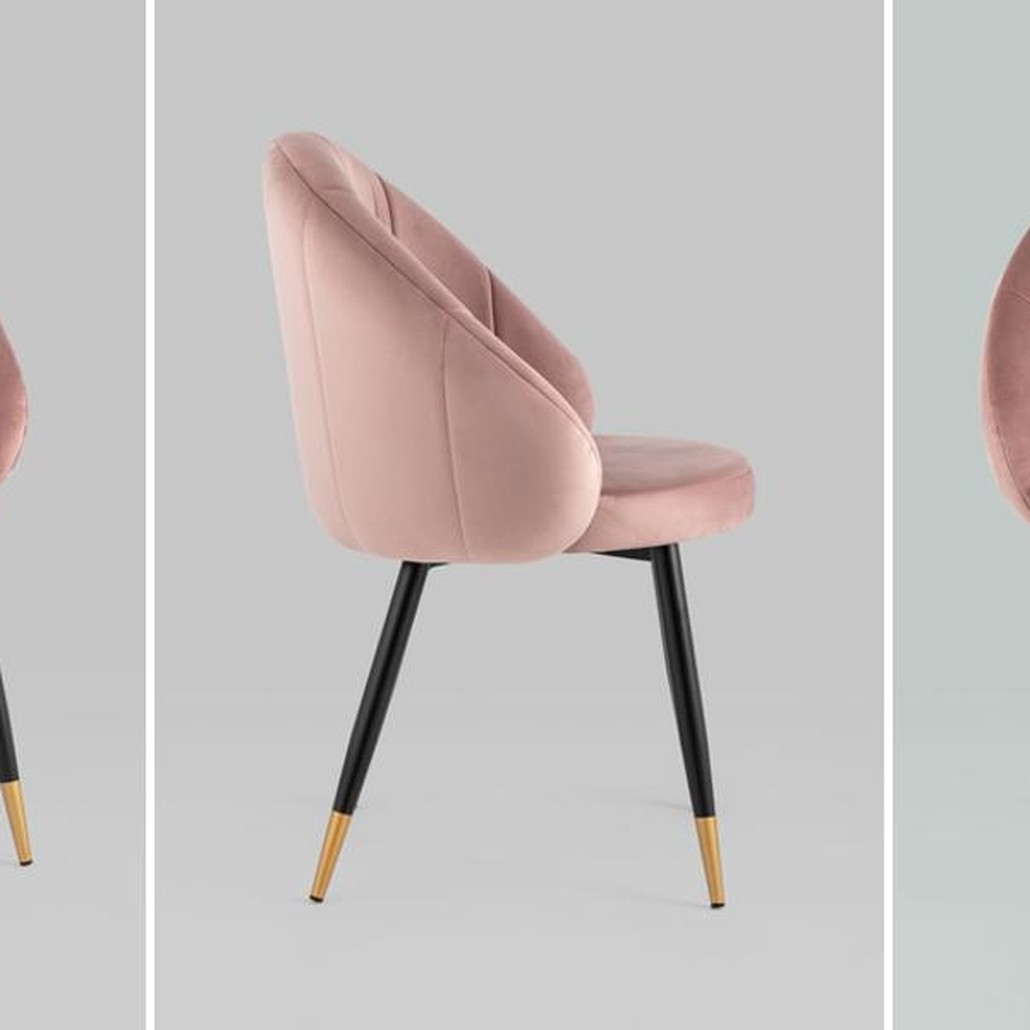 Стул Alberto Chair Розовый Велюр