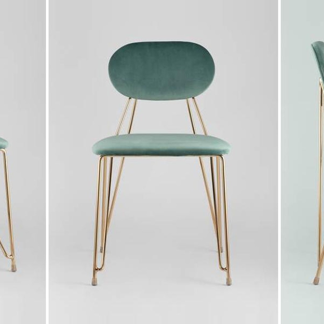 Стул Alice Chair Велюр Мятный цвет