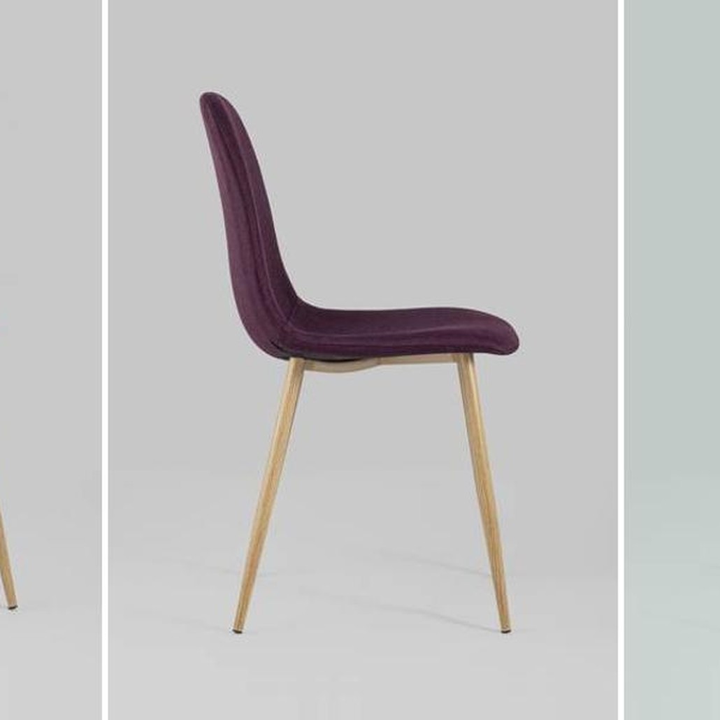 Стул Archie Chair Ткань Рогожка Фиолетовый цвет