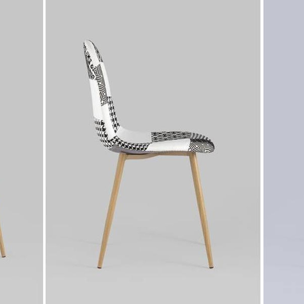 Стул Archie Chair Черно-Белый Печворк