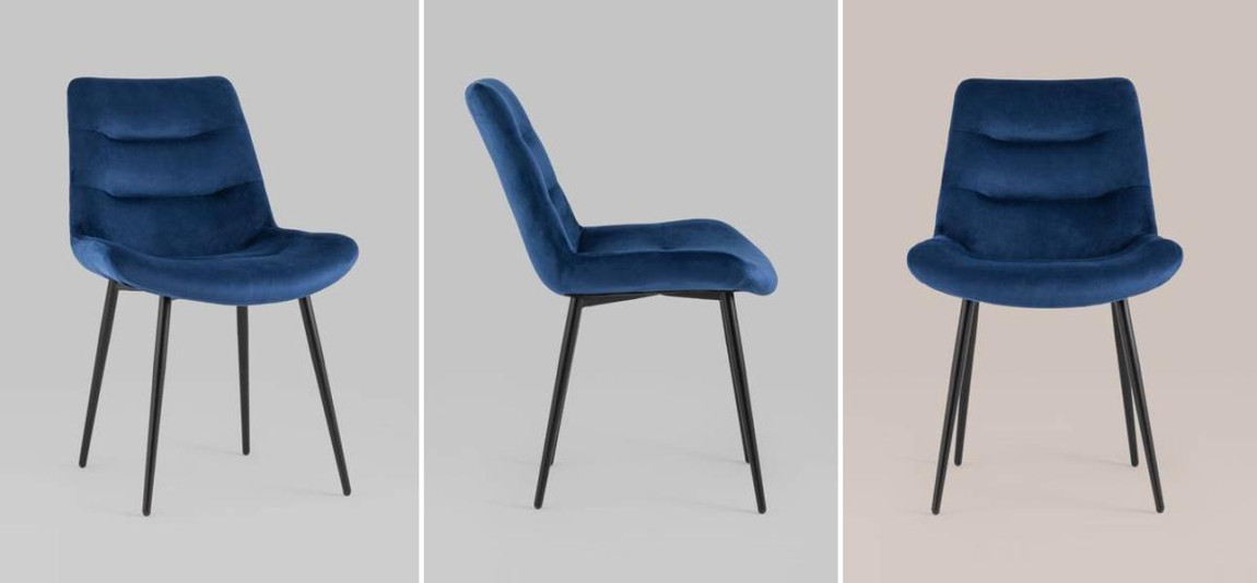 Стул Austin Chair Велюр Индиго