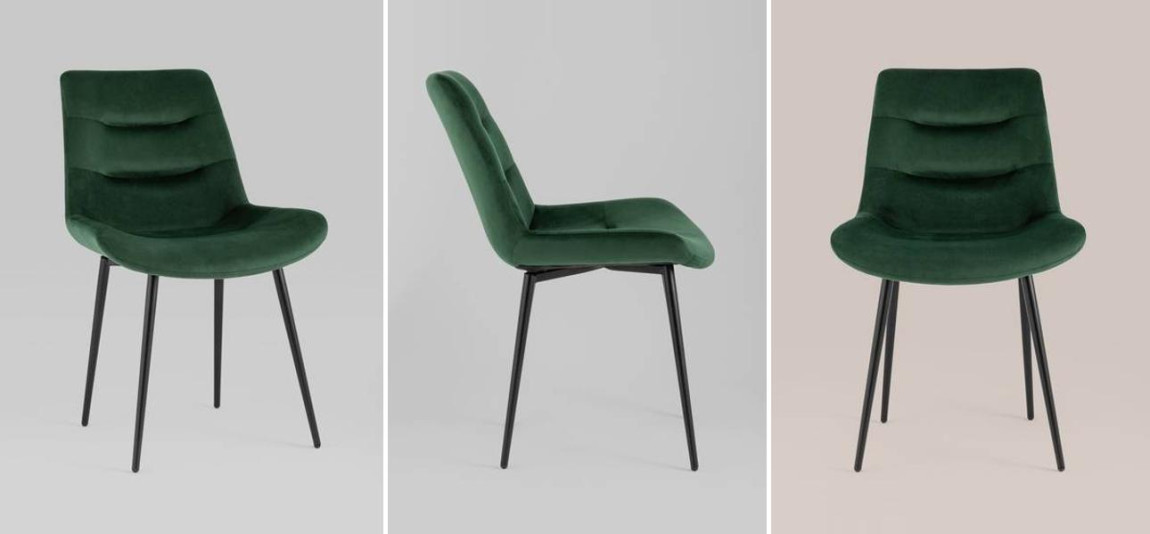 Стул Austin Chair Зеленый Велюр