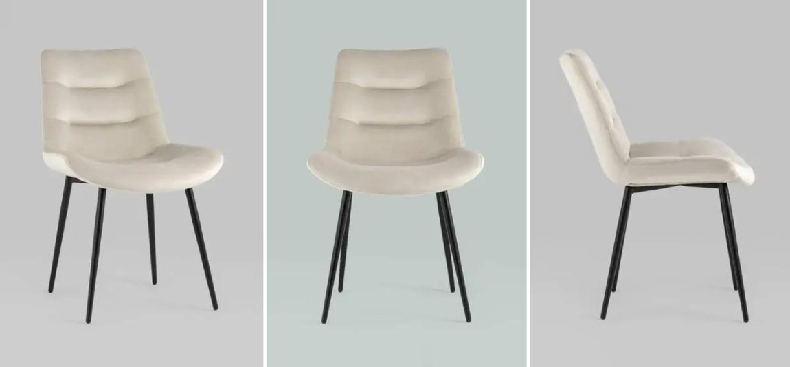 Стул Austin Chair Молочный Веелюр