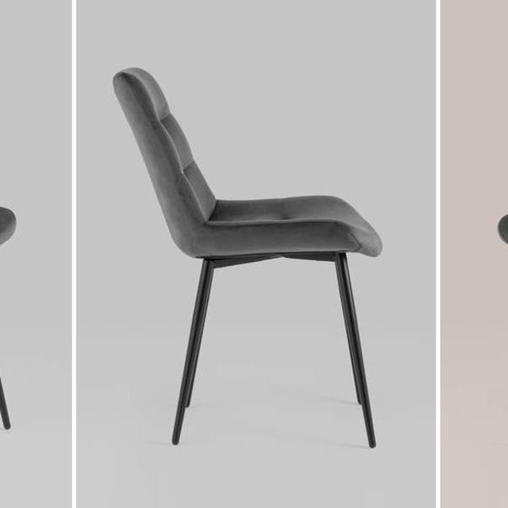 Стул Austin Chair Серый Велюр