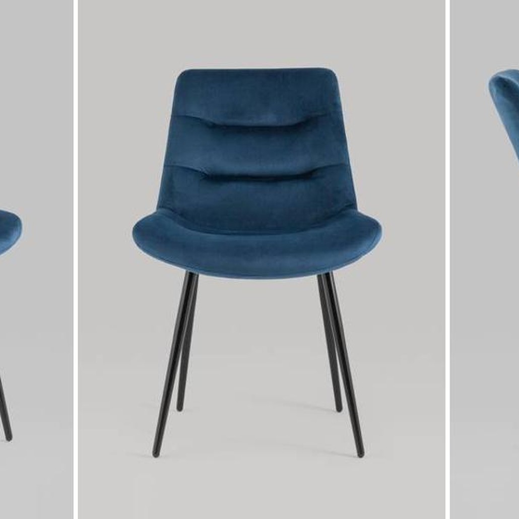 Стул Austin Chair Синий Велюр