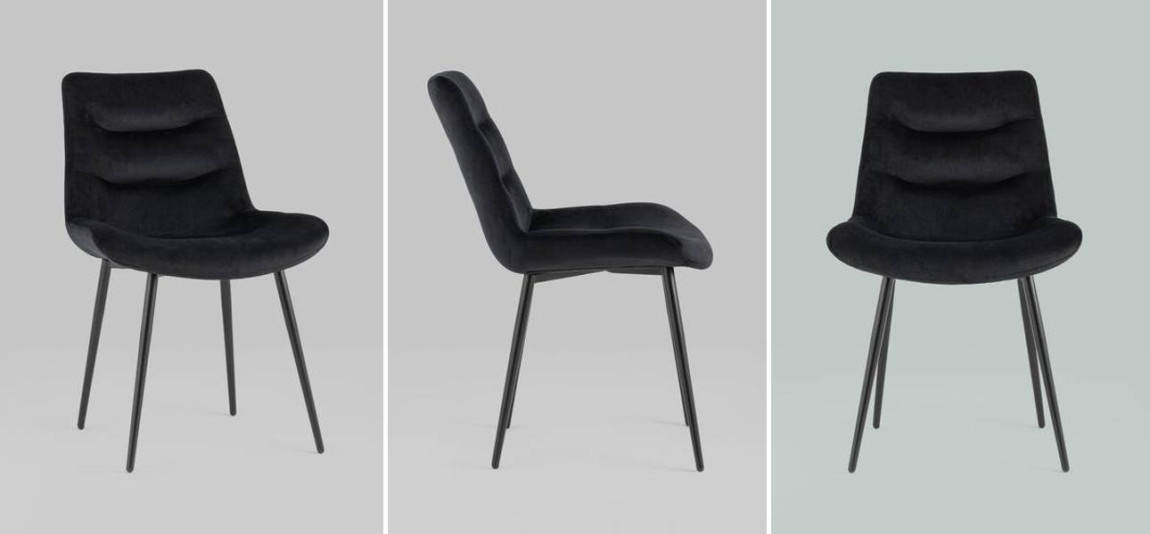 Стул Austin Chair Черный Велюр