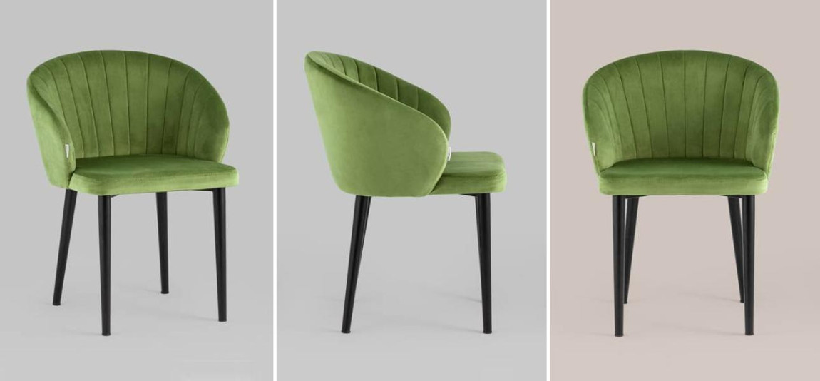 Стул Balsari Chair Велюр Зеленый Лайм