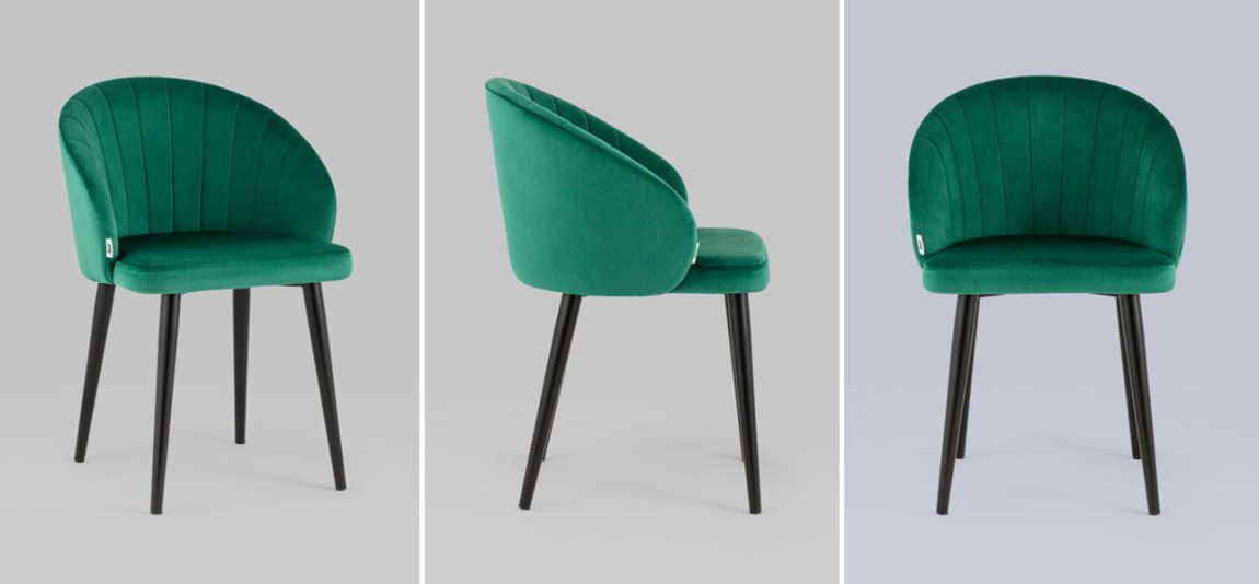 Стул Balsari Chair Изумрудно-Зеленый Велюр