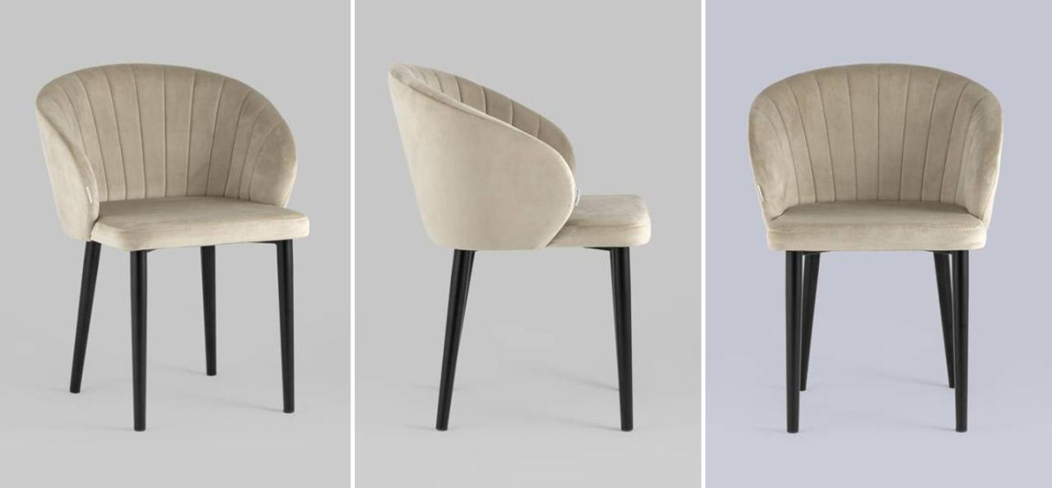 Стул Balsari Chair Кремовый Велюр