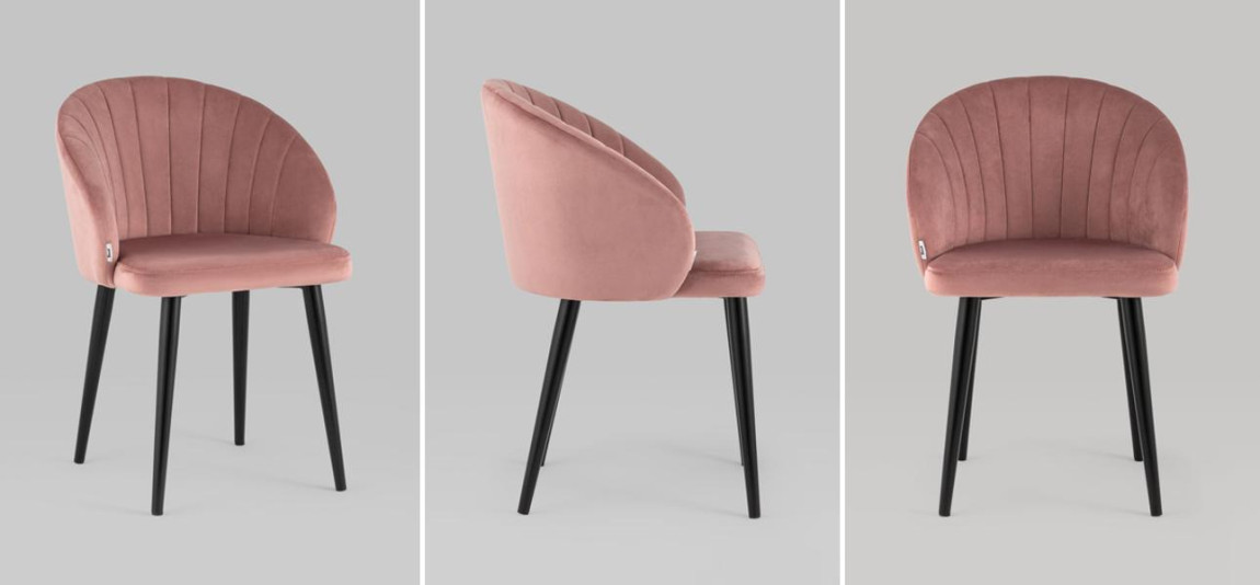 Стул Balsari Chair Пыльно-Розовый Велюр