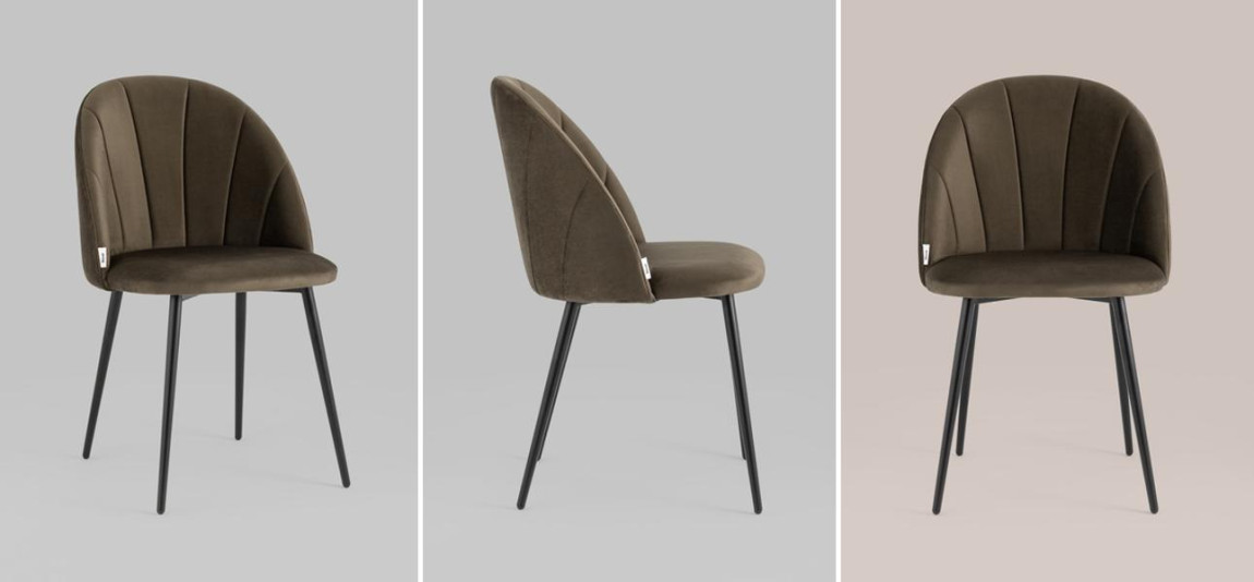 Стул Balsari S Chair Коричневый велюр