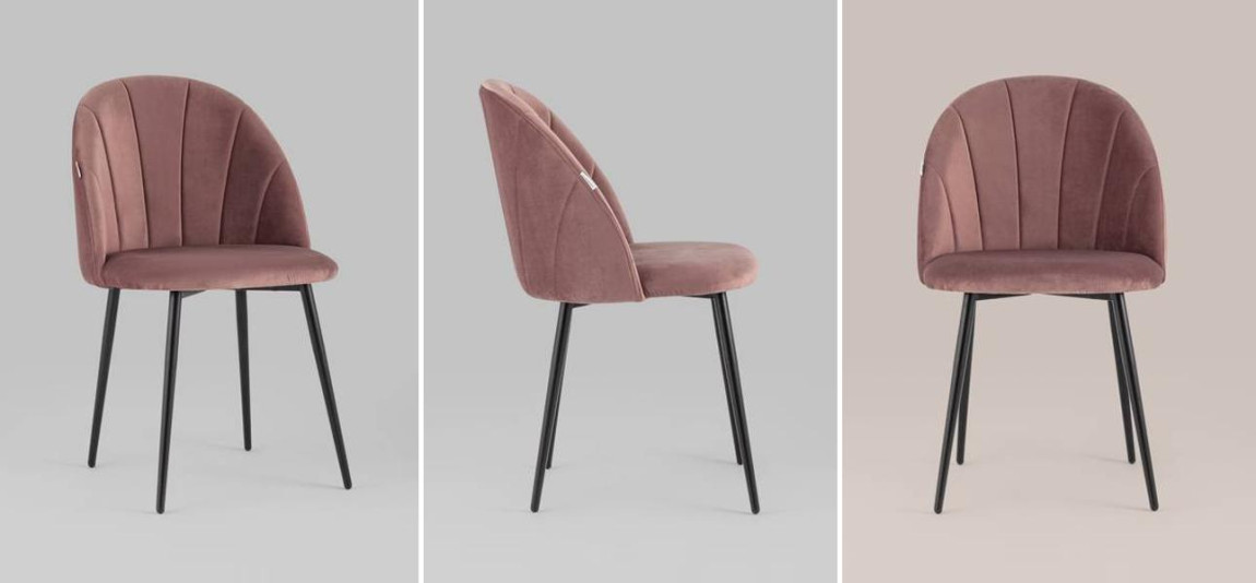 Стул Balsari S Chair Пыльно-Розовый Велюр