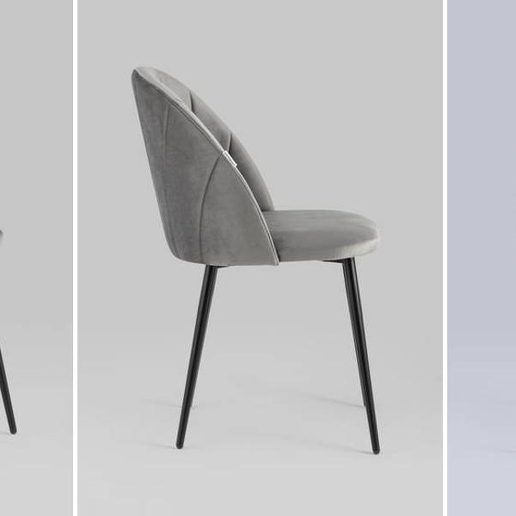 Стул Balsari S Chair Серый Велюр