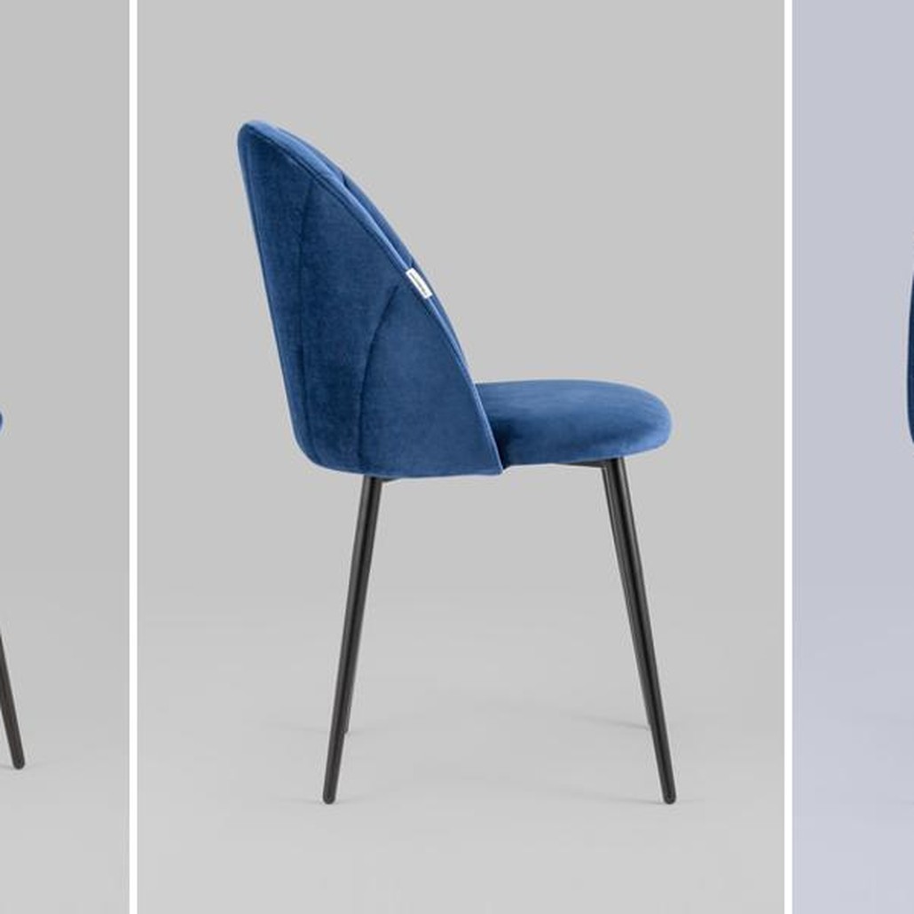 Стул Balsari S Chair Синий Велюр